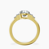 10kt Yellow Gold Joy Tapering Side Stone Lab Diamond Ring side right image one