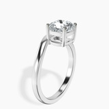 Platinum Crest Four Prong Solitaire Lab Diamond Ring standing product image one