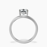 Platinum Crest Four Prong Solitaire Lab Diamond Ring side right image one