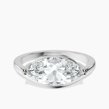 Platinum Crest Four Prong Solitaire Lab Diamond Ring front image