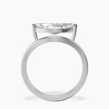 Platinum Crest Four Prong Solitaire Lab Diamond Ring side right image one