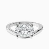 Platinum Crest Four Prong Solitaire Lab Diamond Ring front image