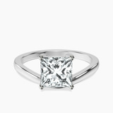 Platinum Crest Four Prong Solitaire Lab Diamond Ring front image
