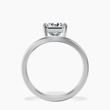 Platinum Crest Four Prong Solitaire Lab Diamond Ring side right image one