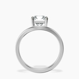 10kt White Gold Crest Four Prong Solitaire Lab Diamond Ring side right image one