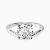 Platinum Crest Four Prong Solitaire Lab Diamond Ring front image