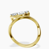 18ct Yellow Gold Infinity Crest Four Prong Solitaire Lab Diamond Ring side right image one