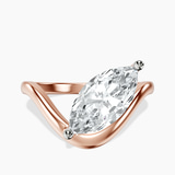 14kt Rose Gold Eden Crest Lab Diamond Ring front image