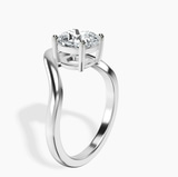 Platinum Eden Crest Lab Diamond Ring standing product image one