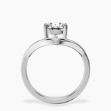 Platinum Eden Crest Lab Diamond Ring side right image one
