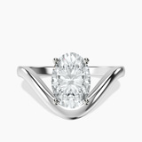 14kt White Gold Eden Crest Lab Diamond Ring front image