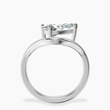 Platinum Eden Crest Lab Diamond Ring side right image one