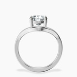 Platinum Eden Crest Lab Diamond Ring side right image one