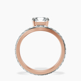 10kt Rose Gold Pave Crest Lab Diamond Ring side right image one