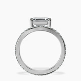 14kt White Gold Pave Crest Lab Diamond Ring side right image one