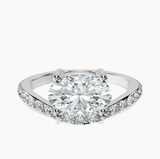 Platinum Pave Crest Lab Diamond Ring front image