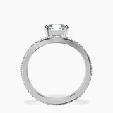 Platinum Pave Crest Lab Diamond Ring side right image one