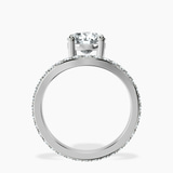 14ct White Gold Pave Crest Lab Diamond Ring side right image one