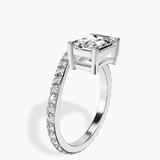 18kt Yellow Gold Pave Crest Lab Diamond Ring standing product image one