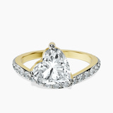 14kt Yellow Gold Pave Crest Lab Diamond Ring front image
