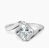 Platinum Ava Crest Lab Diamond Ring front image