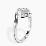 Platinum Ava Crest Lab Diamond Ring standing product image one