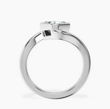 Platinum Ava Crest Lab Diamond Ring side right image one