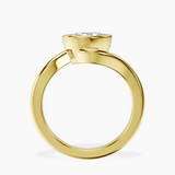 10kt Yellow Gold Ava Crest Lab Diamond Ring side right image one
