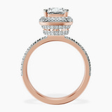 14ct Rose Gold Amarya Secret Double Halo Lab Diamond Ring side right image one