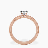 14kt Rose Gold Antique Allure Vintage Lab Diamond Ring side right image one