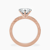 14ct Rose Gold Antique Allure Vintage Lab Diamond Ring side right image one