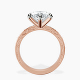 10kt Rose Gold Antique Allure Vintage Lab Diamond Ring side right image one