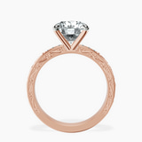 10kt Rose Gold Antique Allure Vintage Lab Diamond Ring side right image one