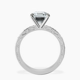 Platinum Antique Allure Vintage Lab Diamond Ring side right image one
