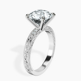 Platinum Antique Allure Vintage Lab Diamond Ring standing product image one