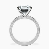 Platinum Antique Allure Vintage Lab Diamond Ring side right image one