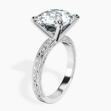 Platinum Antique Allure Vintage Lab Diamond Ring standing product image one