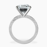 Platinum Antique Allure Vintage Lab Diamond Ring side right image one