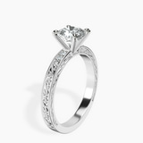 Platinum Antique Allure Vintage Lab Diamond Ring standing product image one