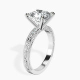 Platinum Antique Allure Vintage Lab Diamond Ring standing product image one
