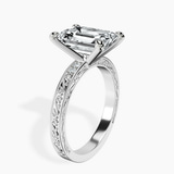 Platinum Antique Allure Vintage Lab Diamond Ring standing product image one
