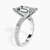 Platinum Antique Allure Vintage Lab Diamond Ring standing product image one
