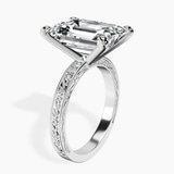 Platinum Antique Allure Vintage Lab Diamond Ring standing product image one