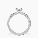 Platinum Antique Allure Vintage Lab Diamond Ring side right image one