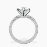Platinum Antique Allure Vintage Lab Diamond Ring side right image one