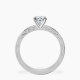 Platinum Antique Allure Vintage Lab Diamond Ring side right image one