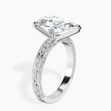 Platinum Antique Allure Vintage Lab Diamond Ring standing product image one