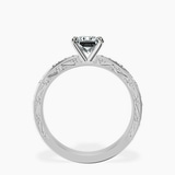 Platinum Antique Allure Vintage Lab Diamond Ring side right image one