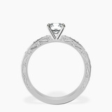 Platinum Antique Allure Vintage Lab Diamond Ring side right image one