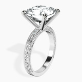 Platinum Antique Allure Vintage Lab Diamond Ring standing product image one